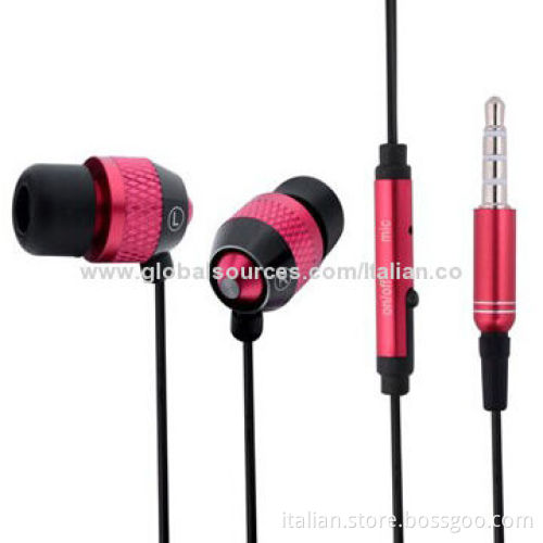 Brand microphone earphone for phone noise cancelling metal in-ear earphoneNew